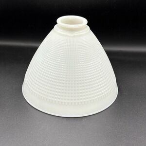 Milk Glass Lamp Light Ceiling Cover Shade Diffuser  8' Diameter  2" Fit